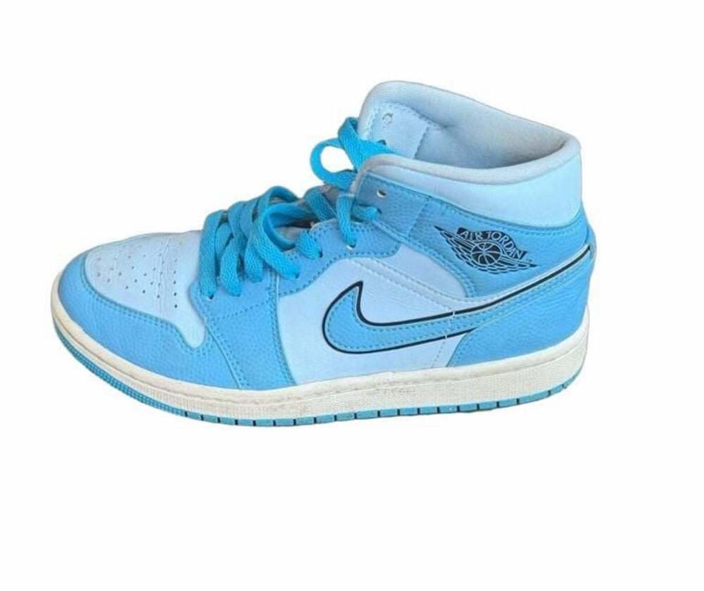 Nike Air Jordan 1 Mid SE Ice Blue Women's Sneakers DV1302-400 Size 7